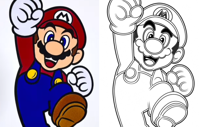Mario thành Nghệ thuật đường nét